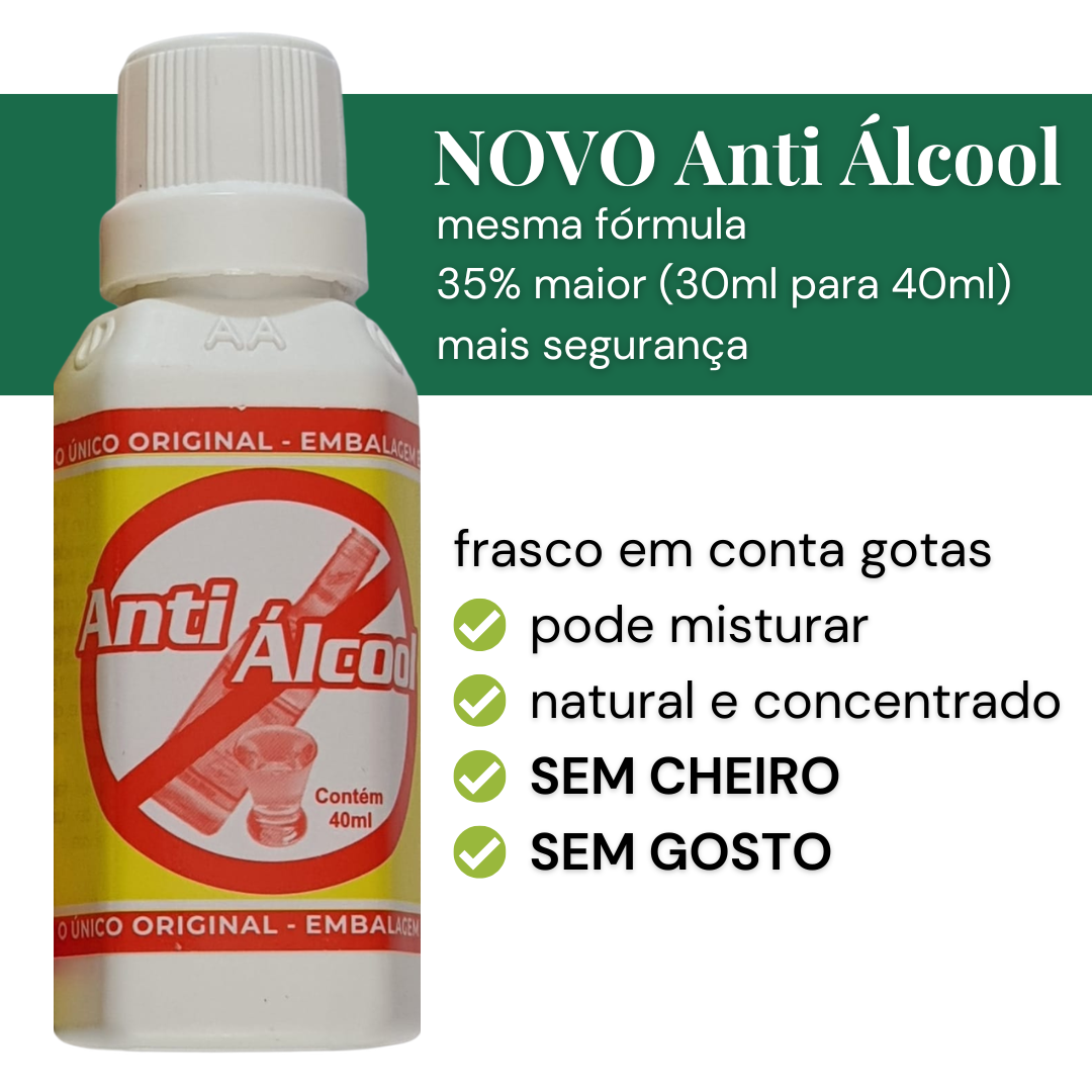Anti Álcool em Gotas — frasco de 40 ml